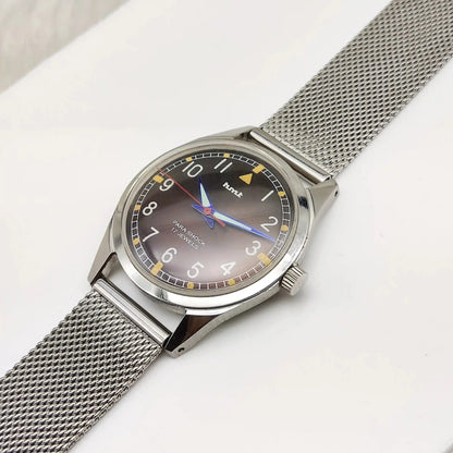 HMT English Numerals Para Shock 17 Jewels Brown Dial