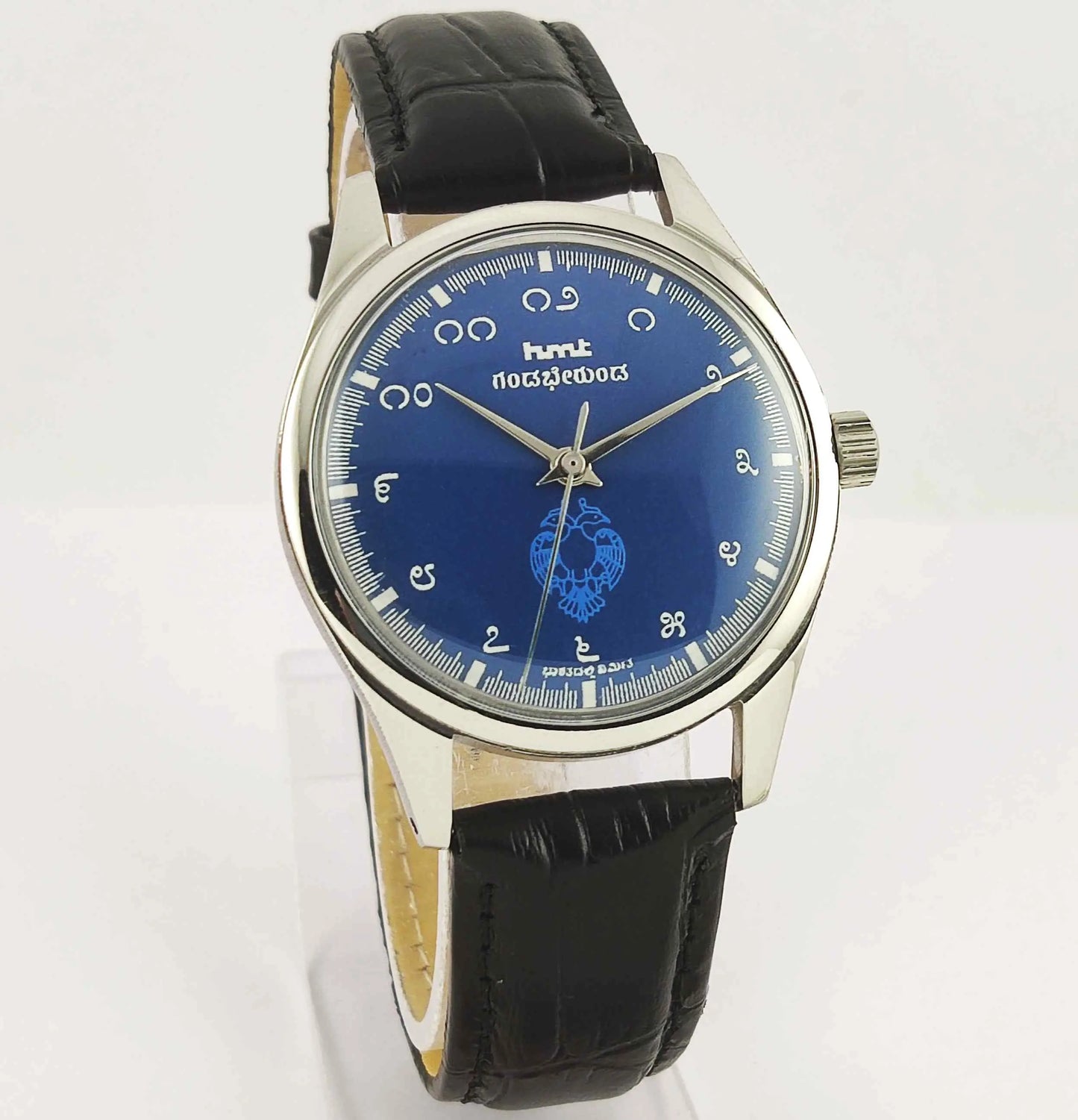 HMT Gandaberunda Kannada Numerals 17 Jewels Blue Dial Handwinding Men's Watch 0231 (Copy) Discover-Diamonds