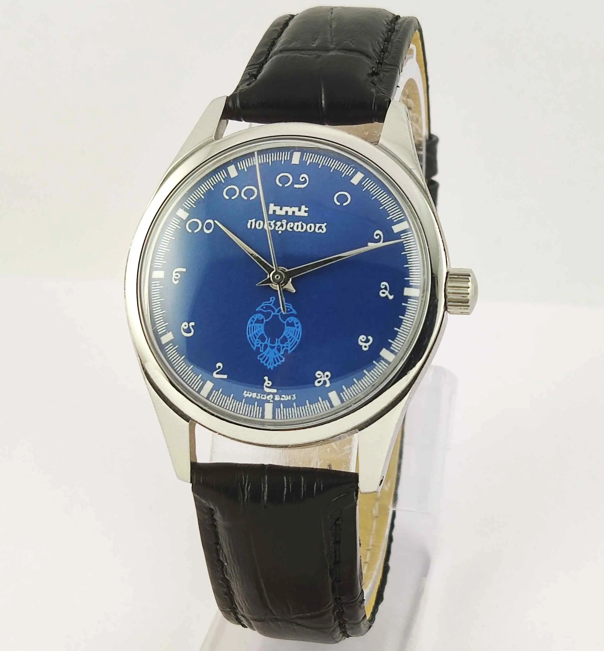 HMT Gandaberunda Kannada Numerals 17 Jewels Blue Dial Handwinding Men's Watch 0231 (Copy) Discover-Diamonds