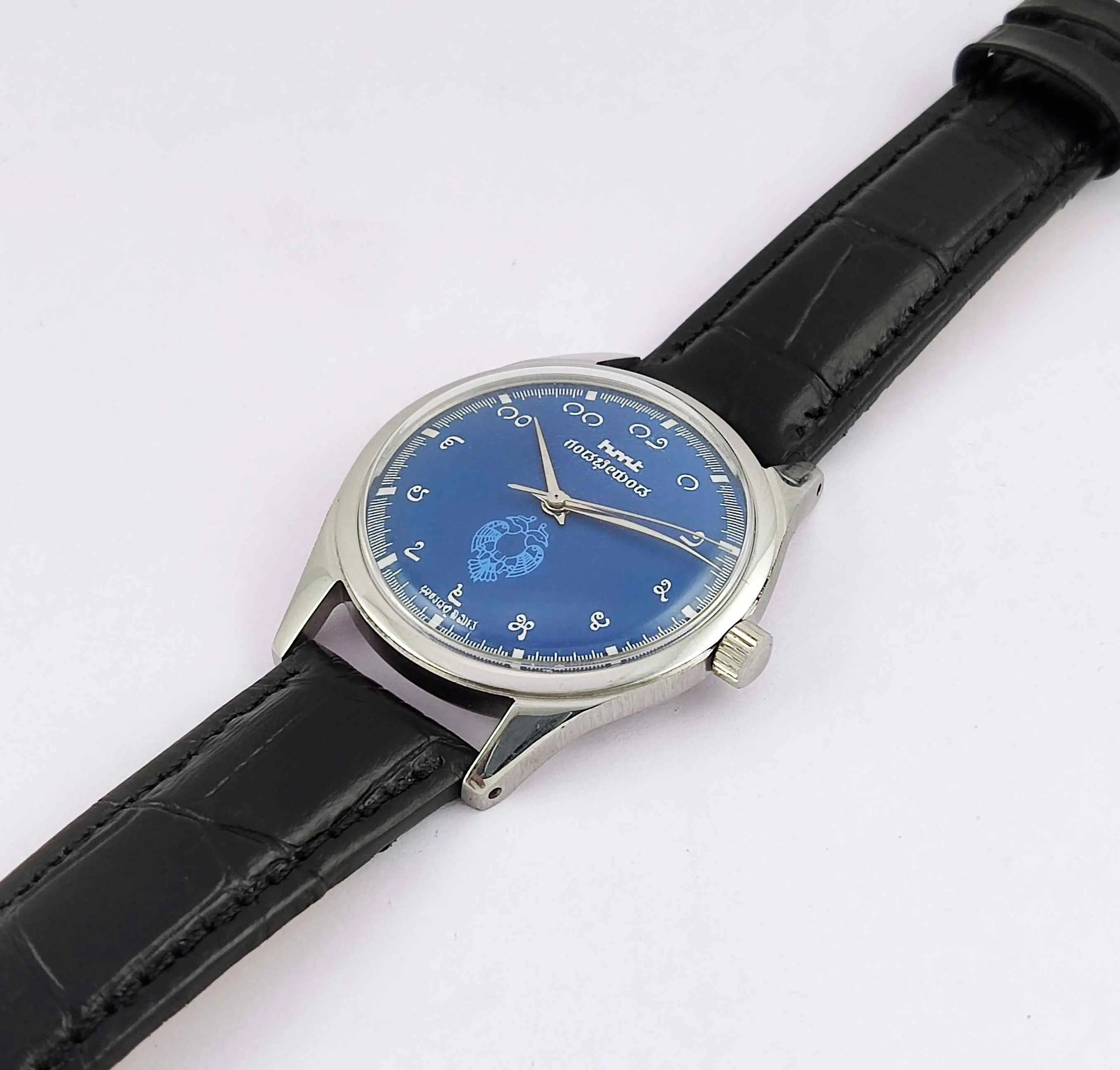 HMT Gandaberunda Kannada Numerals 17 Jewels Blue Dial Handwinding Men's Watch 0231 (Copy) Discover-Diamonds