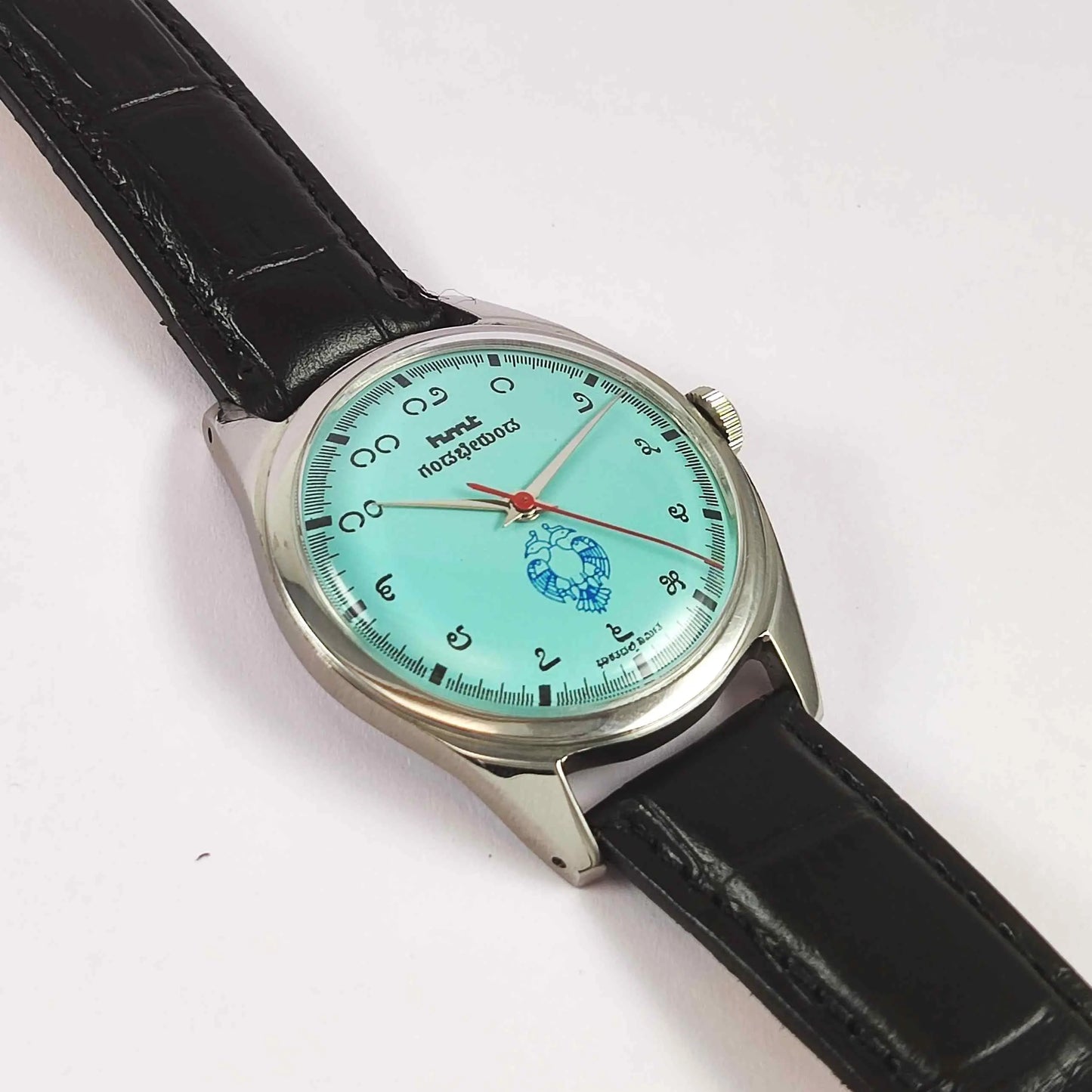 HMT Gandaberunda Kannada Numerals 17 Jewels Turquoise Dial  Handwinding Men's Watch 0231 Discover-Diamonds
