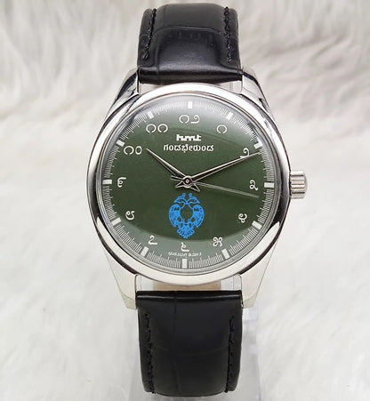 HMT Gandaberunda Kannada Numerals Green Dial 17 Jewels Handwinding Men's Watch 0231 Discover-Diamonds Physical