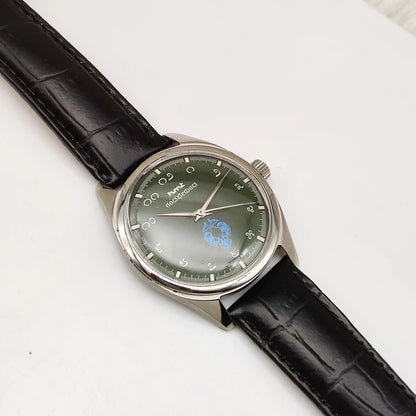 HMT Gandaberunda Kannada Numerals Green Dial 17 Jewels Handwinding Men's Watch 0231 Discover-Diamonds Physical