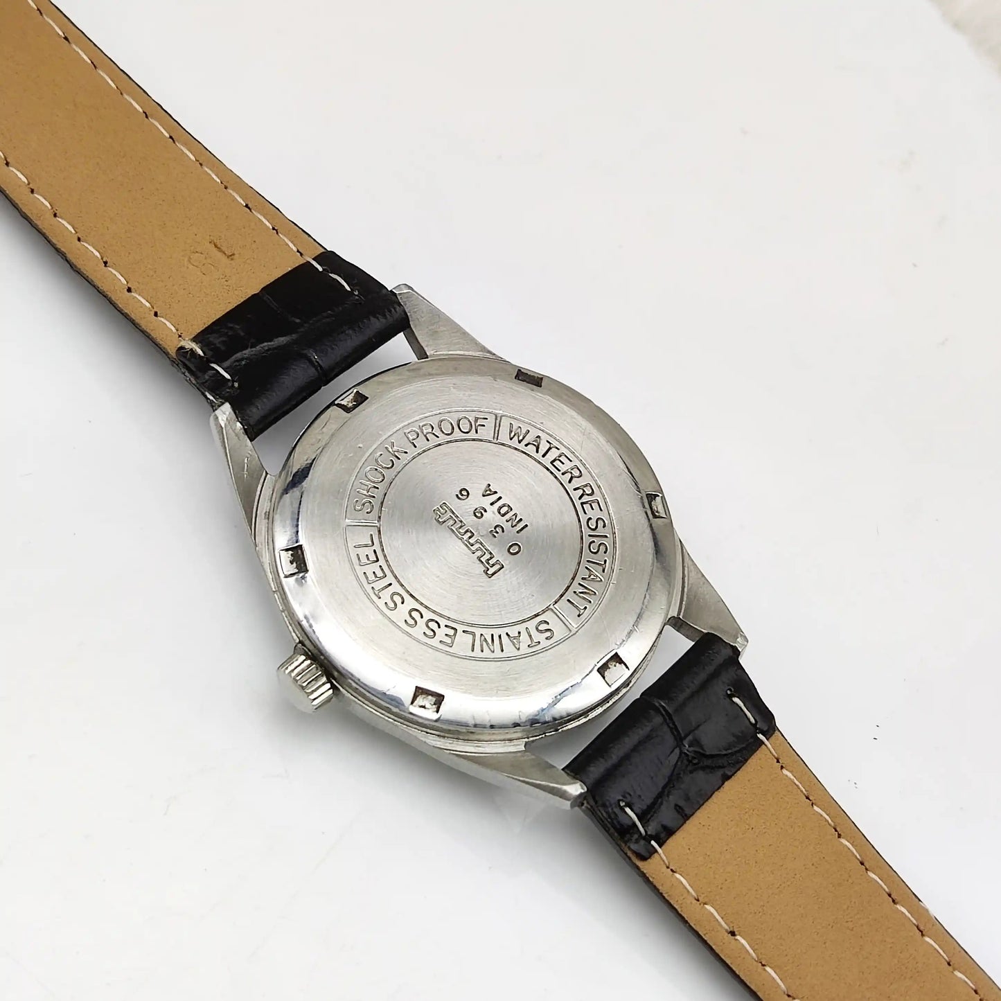 HMT Pilot 17 Jewels Stick-Dotted Indices White Dial Handwinding Watch Discover-Diamonds Physical