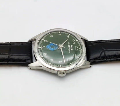 HMT Gandaberunda Kannada Numerals Green Dial 17 Jewels Handwinding Discover-Diamonds Physical