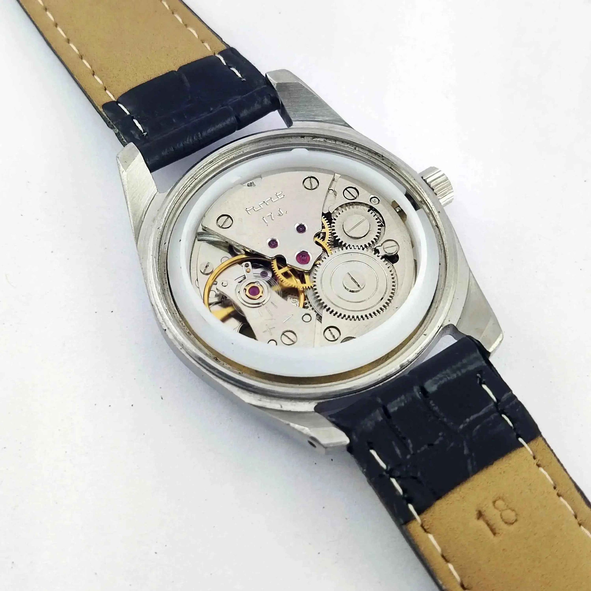 HMT Gandaberunda Kannada Numerals Red Dial 17 Jewels 0231