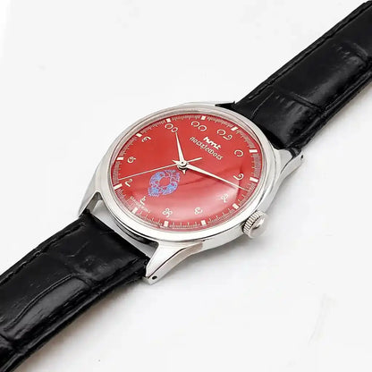 HMT Gandaberunda Kannada Numerals Red Dial Para Shock 17 Jewels 0231 Discover-Diamonds Physical