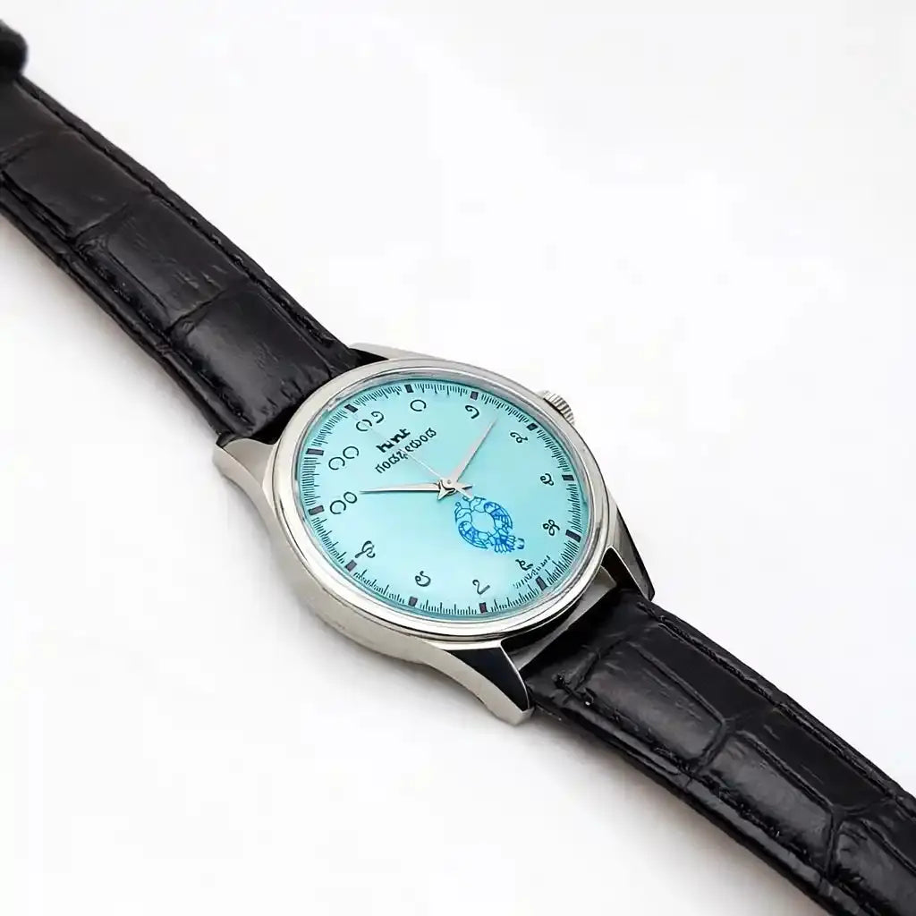 HMT Gandaberunda Kannada Numerals Turquoise Dial 17 Jewels Handwinding Watch Discover-Diamonds Physical