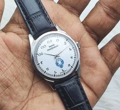 HMT Gandaberunda Kannada Numerals White Dial Para Shock 17 Jewels
