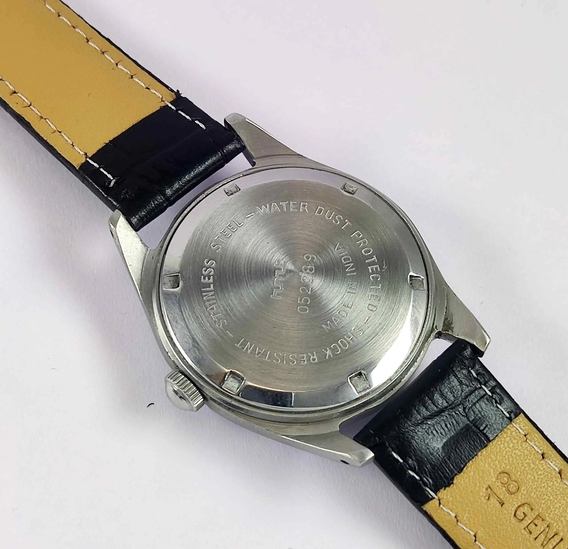 HMT Gandaberunda Kannada Numerals Yellow Dial 17 Jewels Handwinding Men's Wrist Watch 0231 Discover-Diamonds