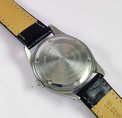 HMT Gandaberunda Kannada Numerals Yellow Dial 17 Jewels Handwinding Men's Wrist Watch 0231 Discover-Diamonds