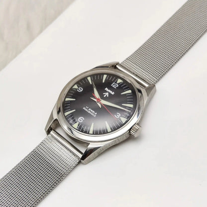 HMT Glow In The Dark 17 Jewels Black Dial Transparent Back Handwinding 0231