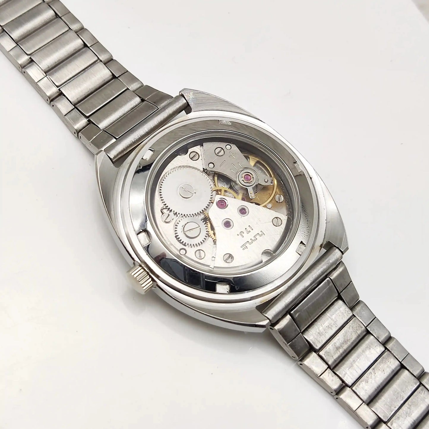 HMT Himalaya 17 Jewels Bluish Dial Handwinding Watch Transparent Back