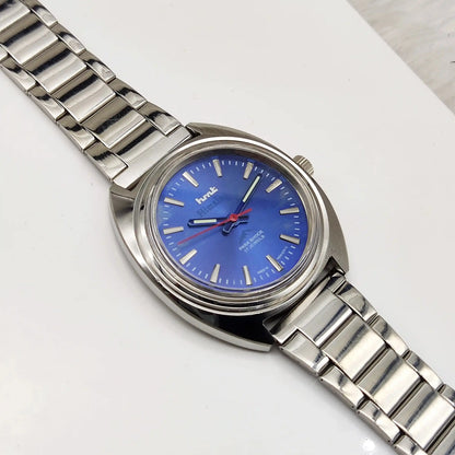 HMT Himalaya 17 Jewels Bluish Dial Handwinding Watch Transparent Back