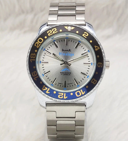 HMT Himalaya 17 Jewels Silver Dial Handwinding Transparent Back