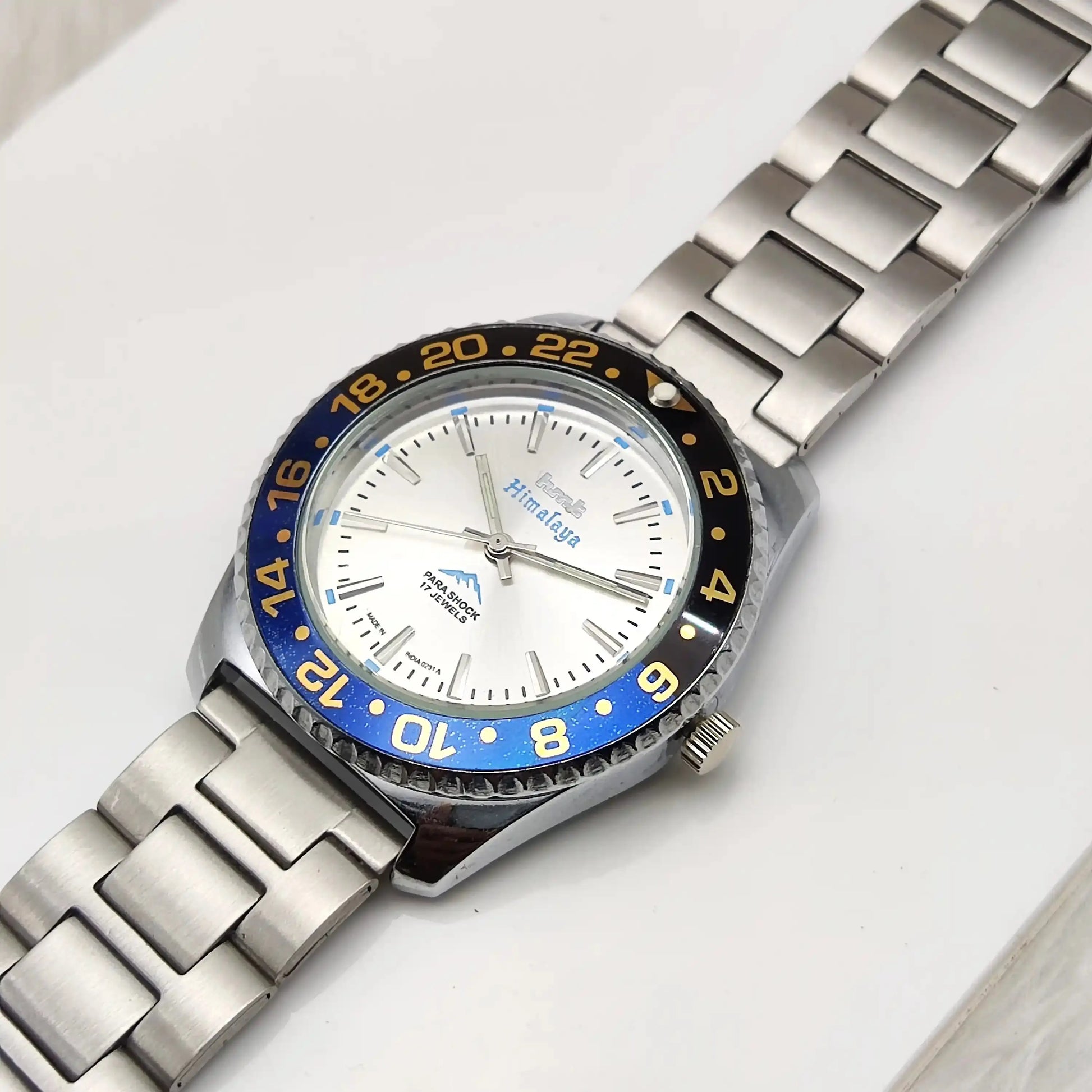 HMT Himalaya 17 Jewels Silver Dial Handwinding Transparent Back