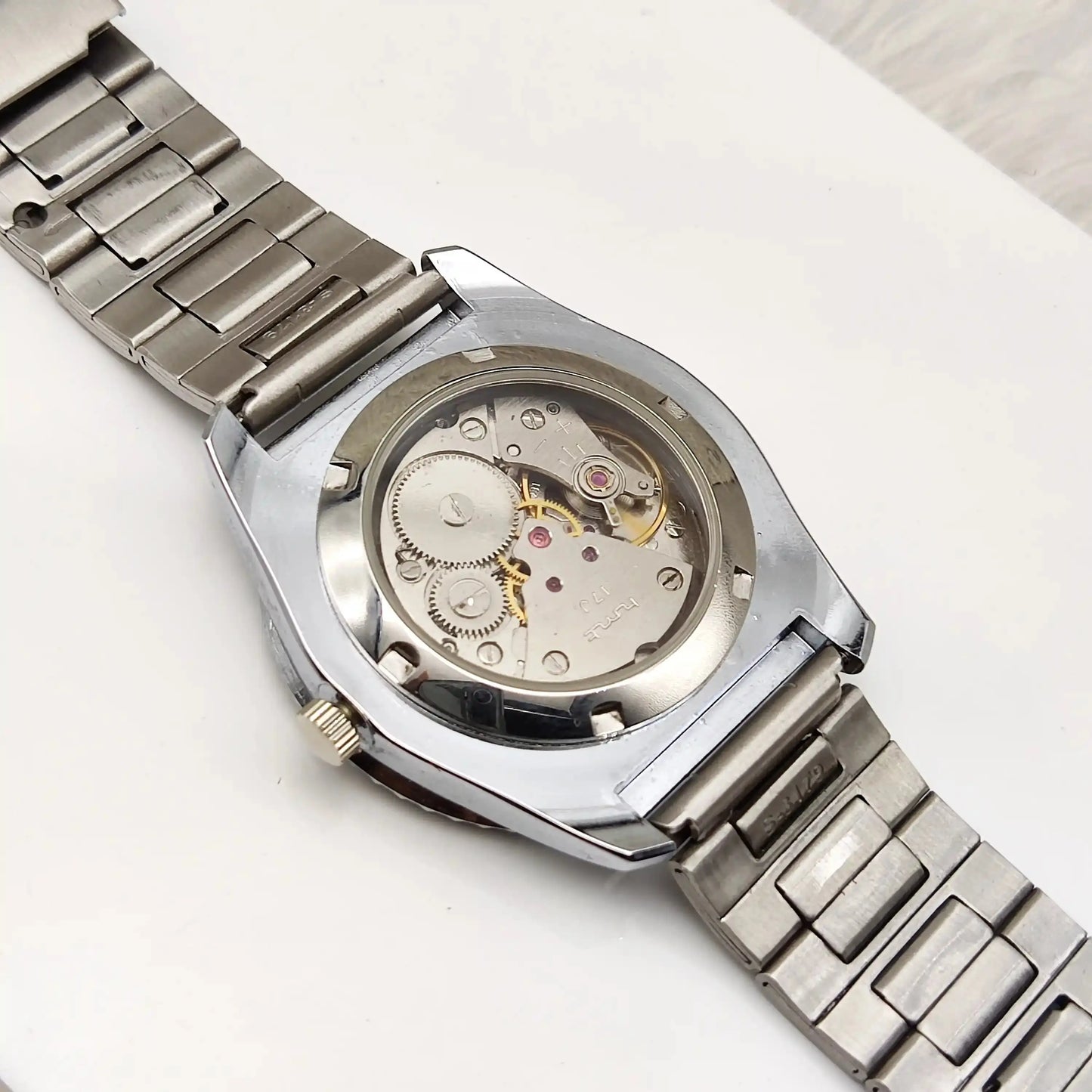 HMT Himalaya 17 Jewels Silver Dial Handwinding Transparent Back