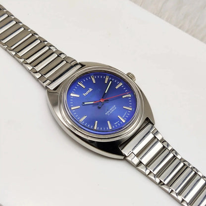 HMT Himalaya 17 Jewels Stick Indices Blue Dial