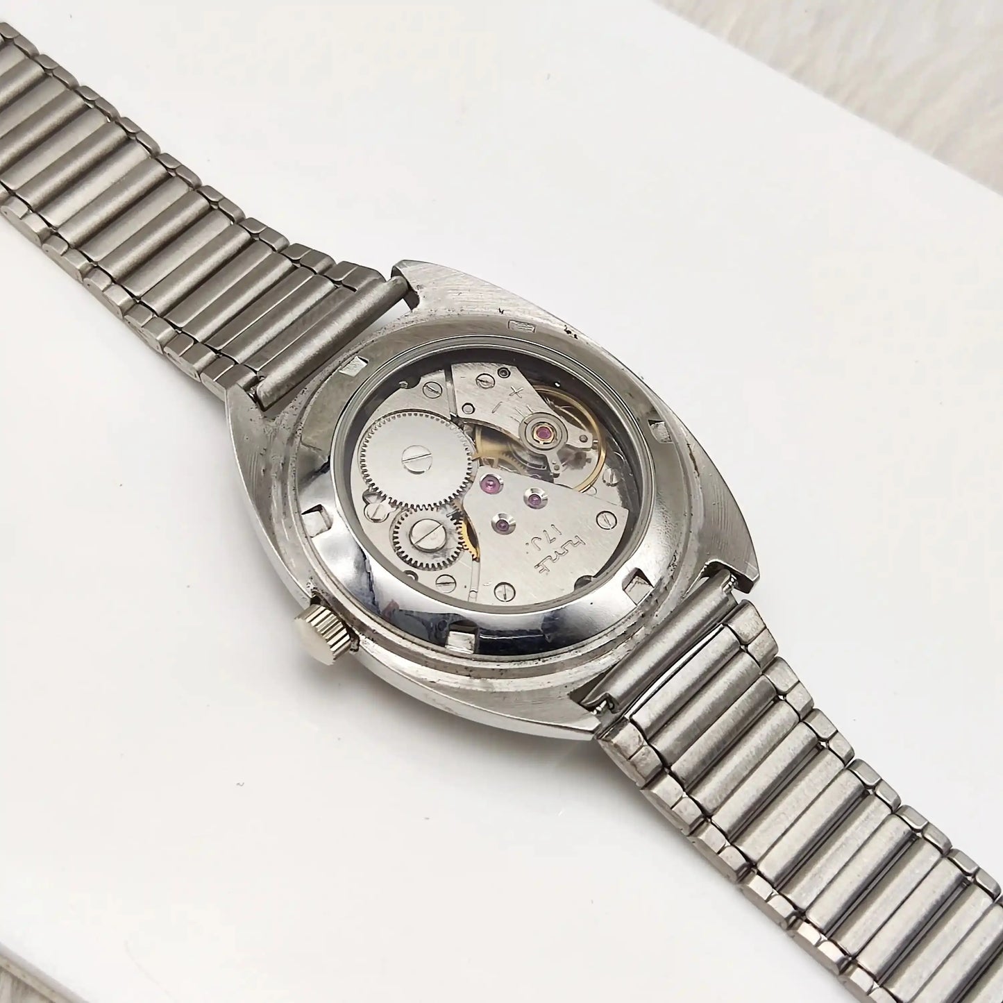 HMT Himalaya 17 Jewels Stick Indices Blue Dial