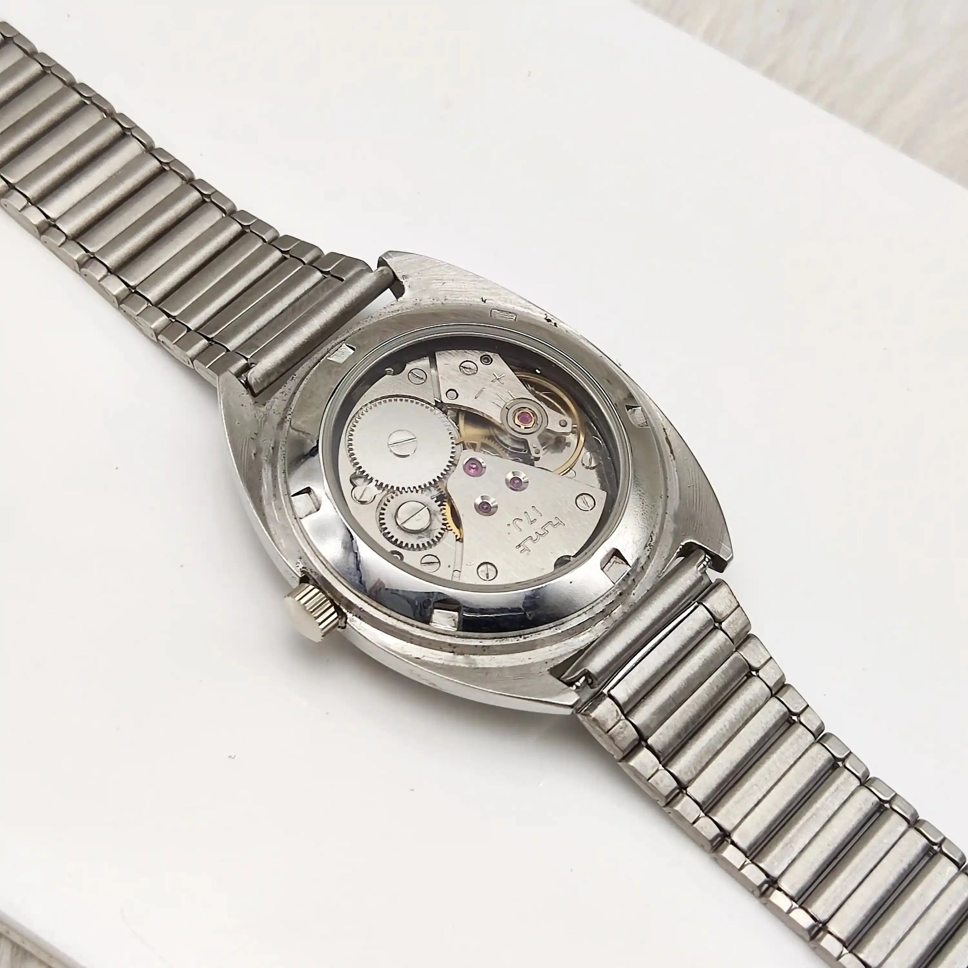 HMT Himalaya 17 Jewels Stick Indices Blue Dial