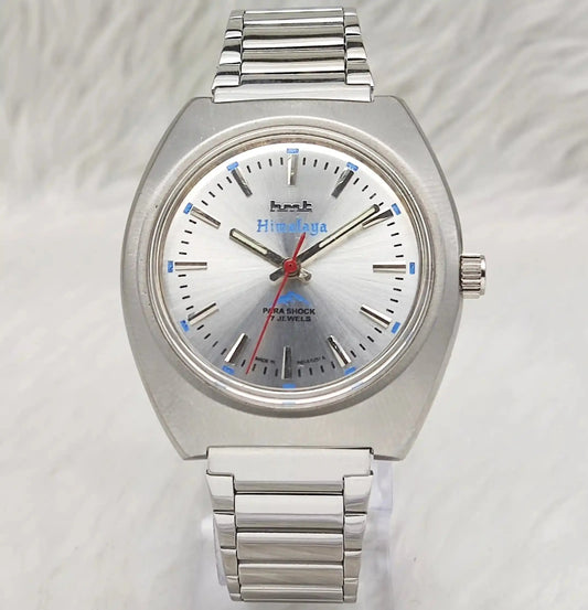 HMT Himalaya 17 Jewels Stick Indices Silver Dial Handwinding