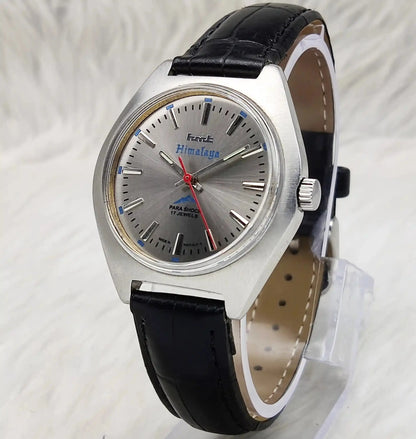 HMT Himalaya 17 Jewels Stick Indices Silver Dial Handwinding