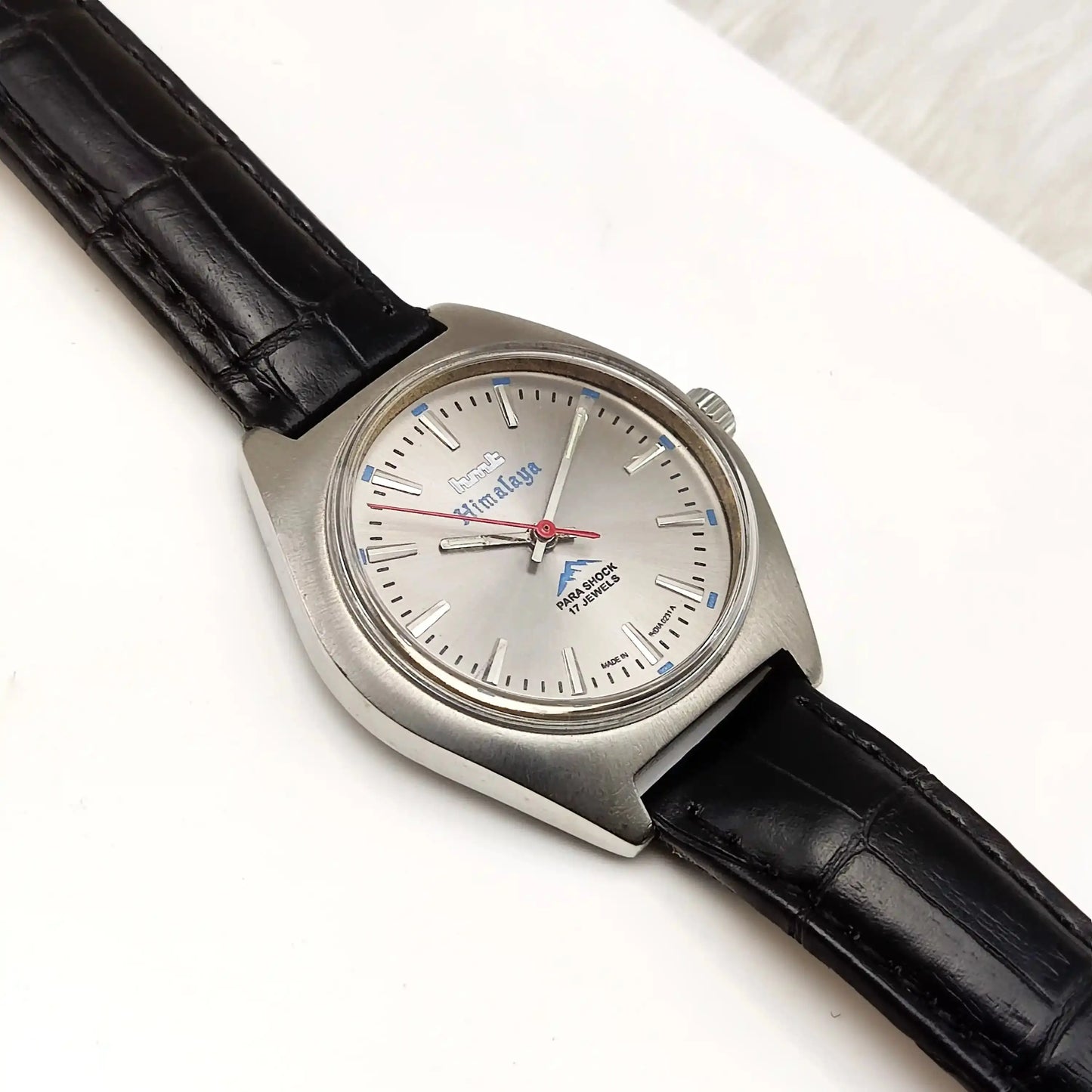 HMT Himalaya 17 Jewels Stick Indices Silver Dial Handwinding
