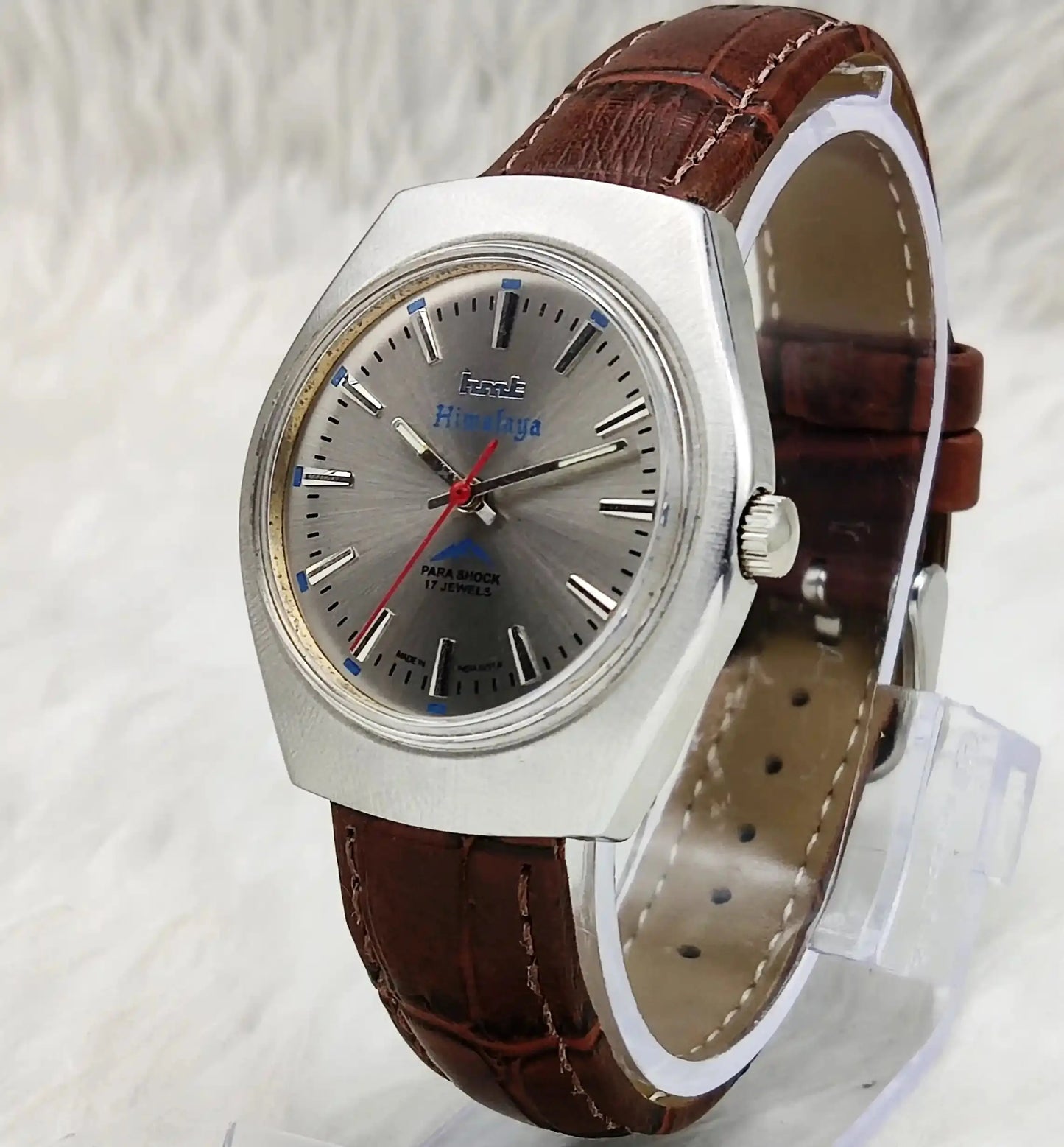 HMT Himalaya 17 Jewels Stick Indices Silver Dial Handwinding Watch