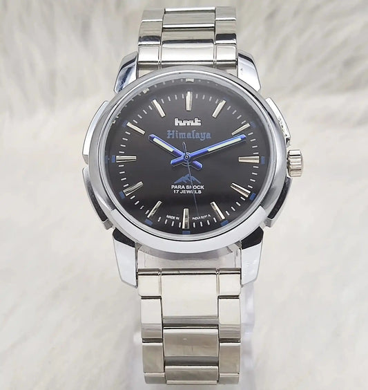 HMT Himalaya Black Stick Indices Dial Transparent Back 17 Jewels