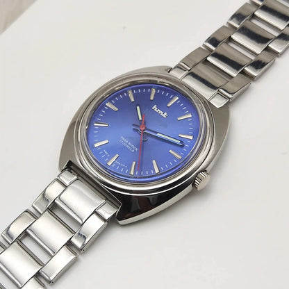 HMT Himalaya Blue Stick Indices Dial Transparent Back Handwinding