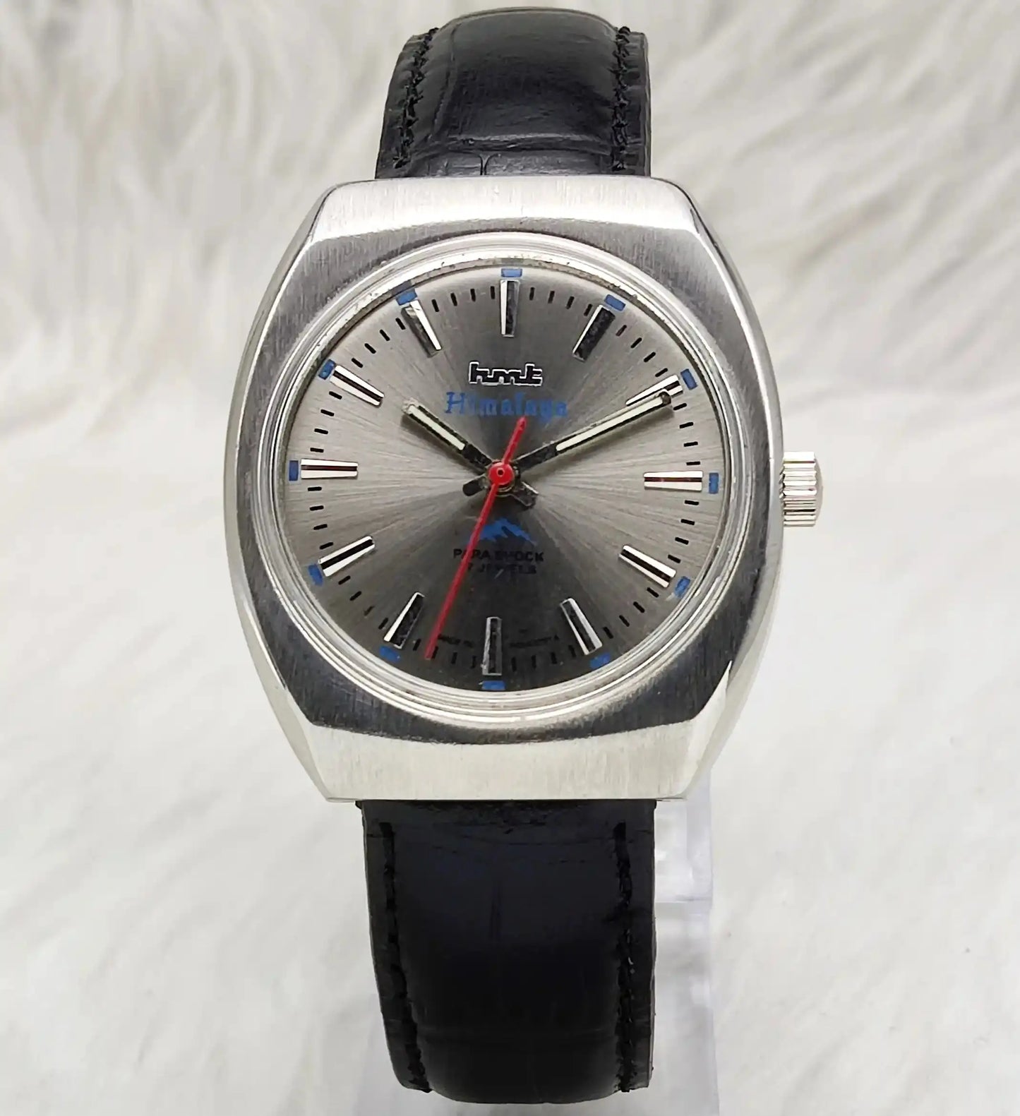 HMT Himalaya Handwinding 17 Jewels Stick Indices Silver Dial