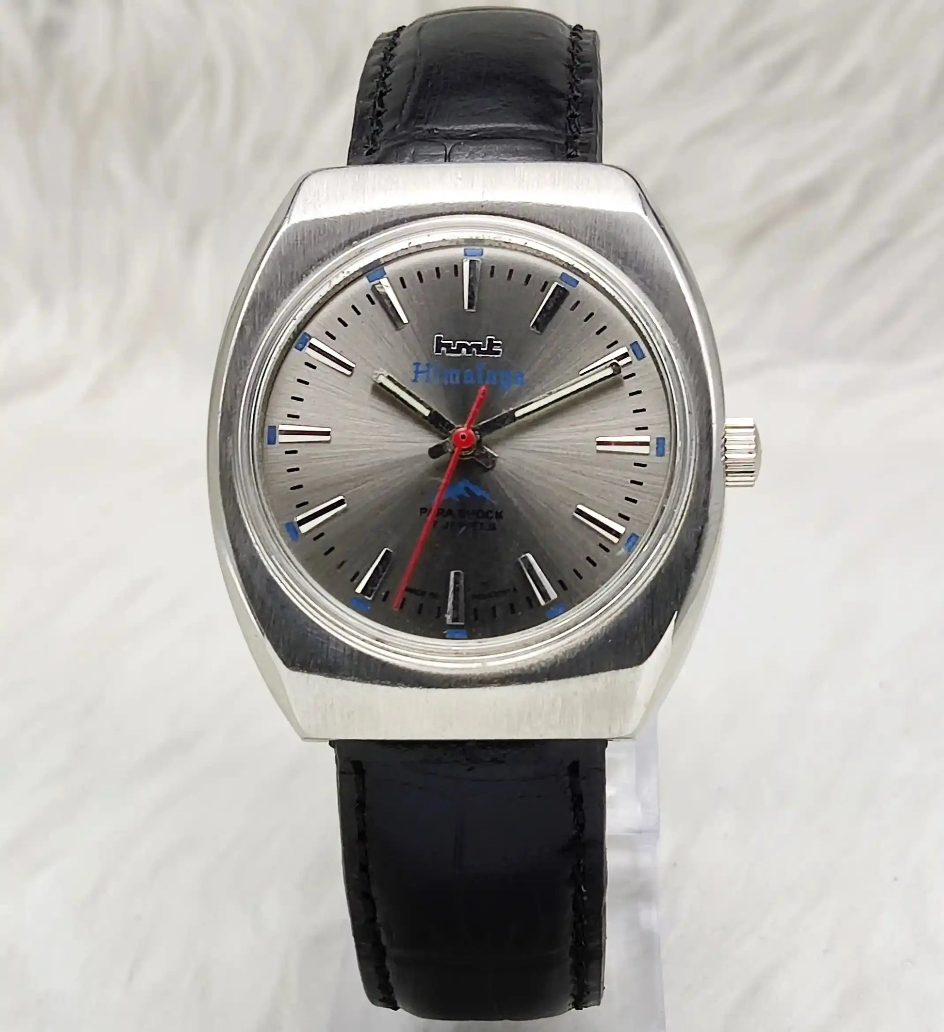 HMT Himalaya Handwinding 17 Jewels Stick Indices Silver Dial