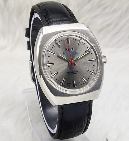 HMT Himalaya Handwinding 17 Jewels Stick Indices Silver Dial