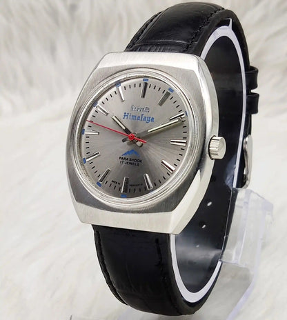 HMT Himalaya Handwinding 17 Jewels Stick Indices Silver Dial