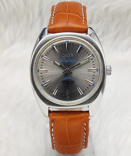 HMT Himalaya Para Shock 17 Jewels Gray Dial Handwinding Watch Discover-Diamonds Physical