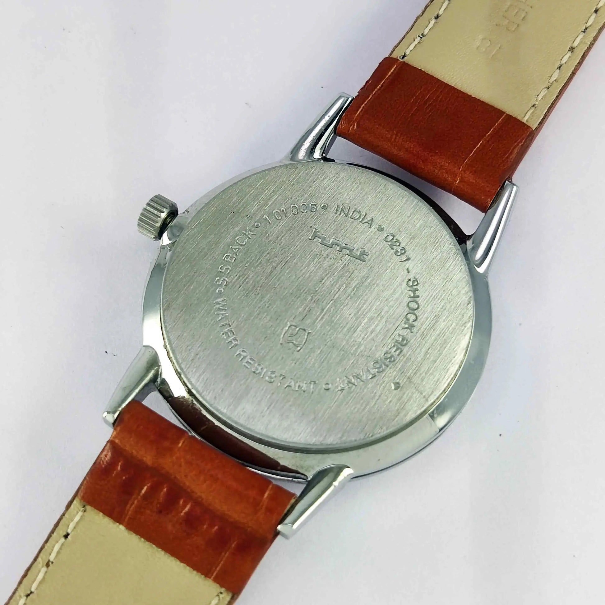 HMT Sona White Dial Para Shock 17 Jewels Mechanical Handwinding Men's Watch 0231 Discover-Diamonds