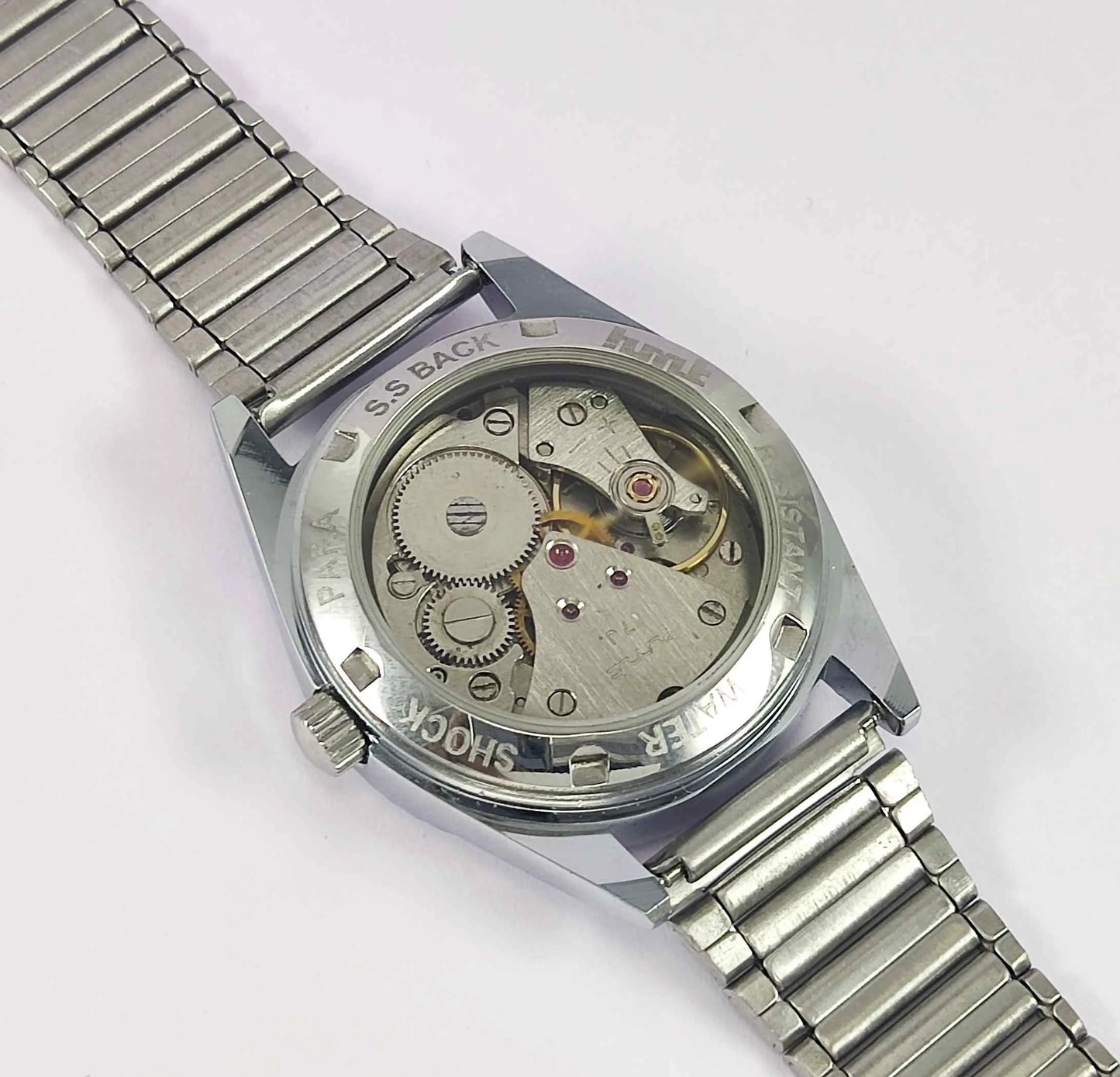 HMT Himalaya Silver Dial Transparent Back Mechanical Handwinding Men's Watch 0231 Discover-Diamonds