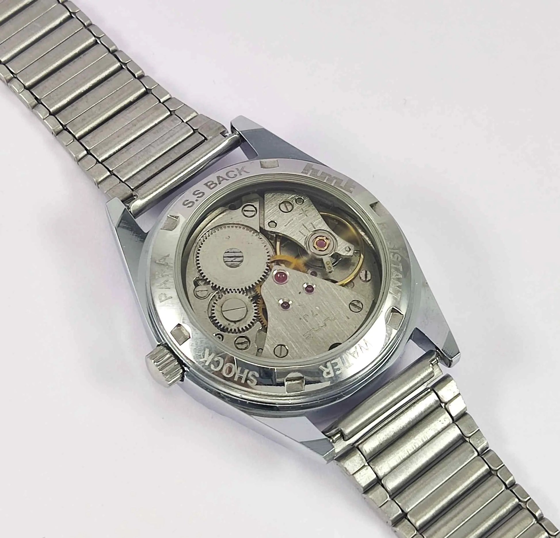 HMT Himalaya Silver Dial Transparent Back Mechanical Handwinding Men's Watch 0231 Discover-Diamonds