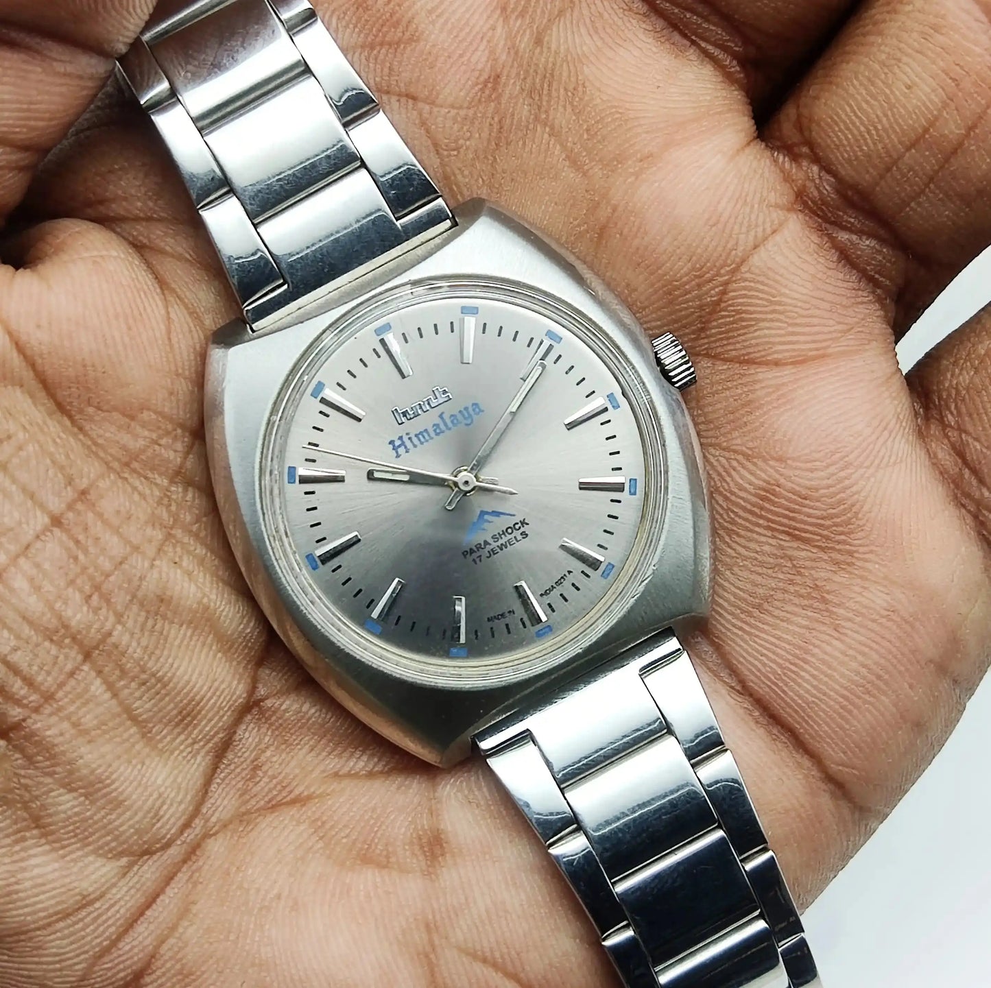 HMT Himalaya Silver Stick Indices Dial Handwinding