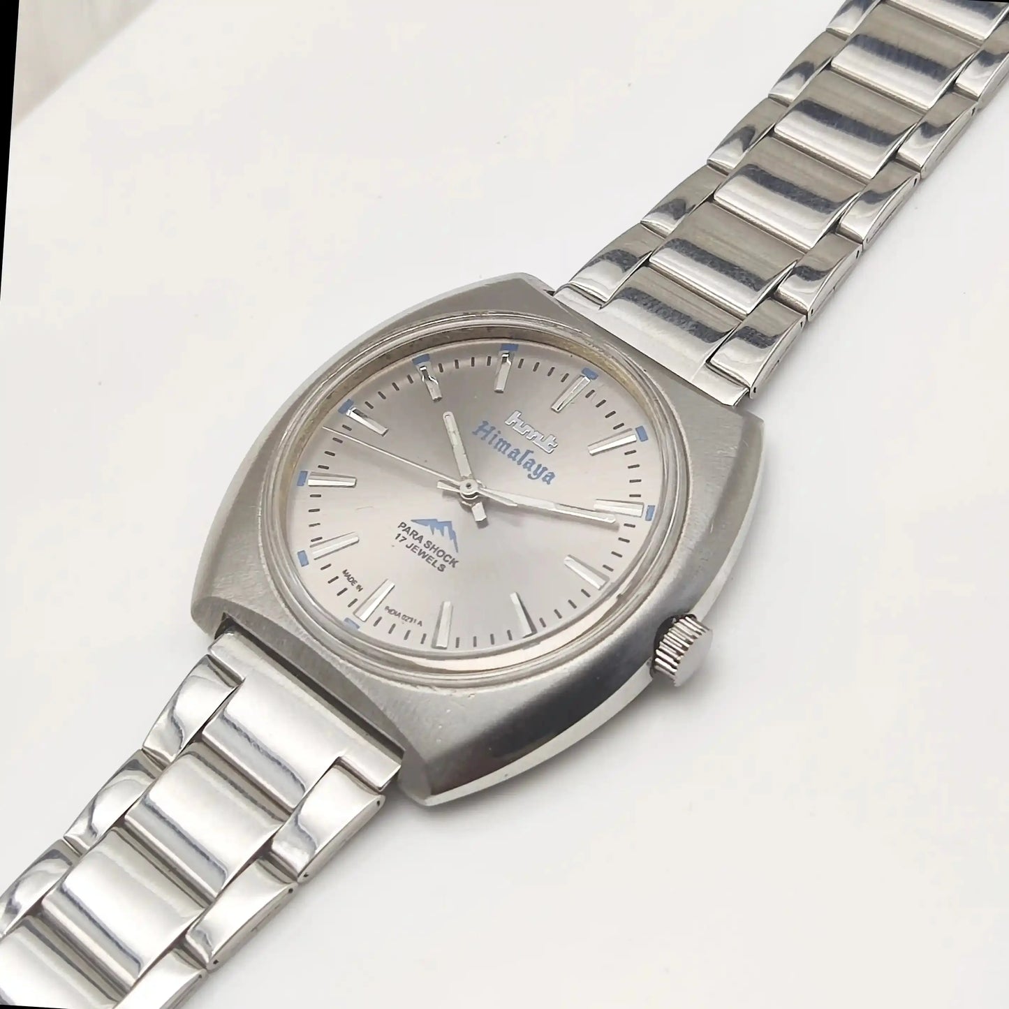 HMT Himalaya Silver Stick Indices Dial Handwinding
