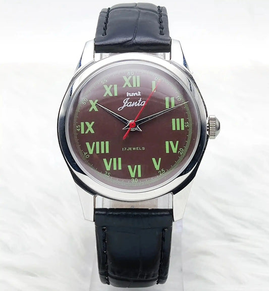 HMT Janata 17 Jewels Brown Dial Handwinding Transparent Back