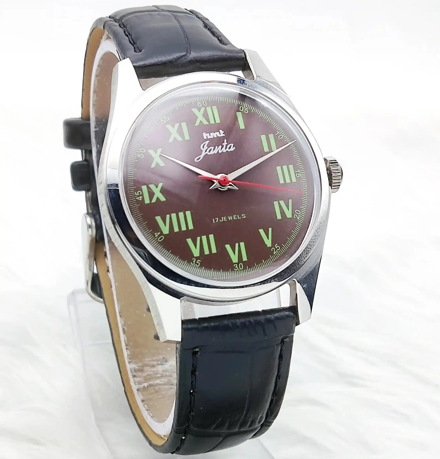 HMT Janata 17 Jewels Brown Dial Handwinding Transparent Back
