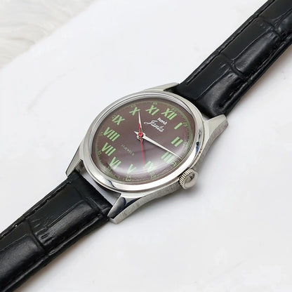 HMT Janata 17 Jewels Brown Dial Handwinding Transparent Back