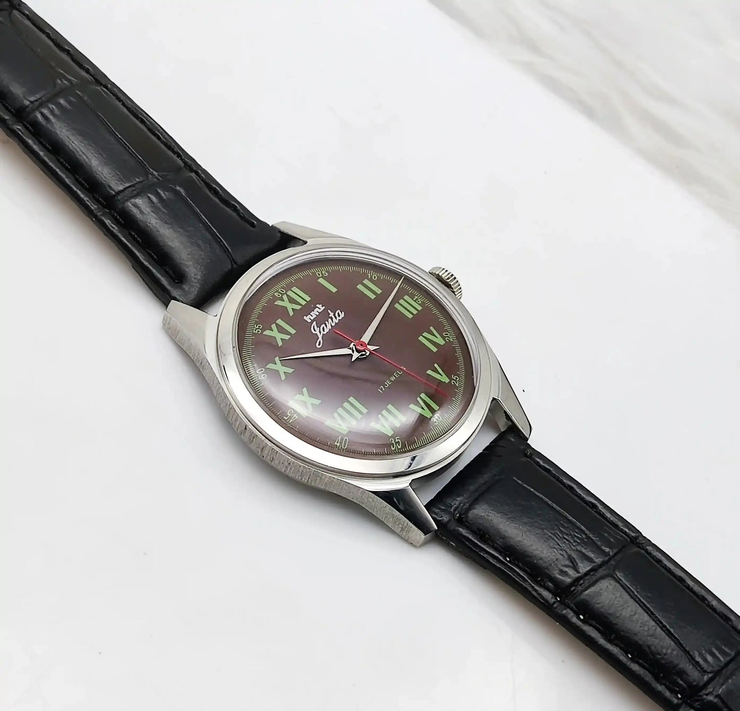 HMT Janata 17 Jewels Brown Dial Handwinding Transparent Back