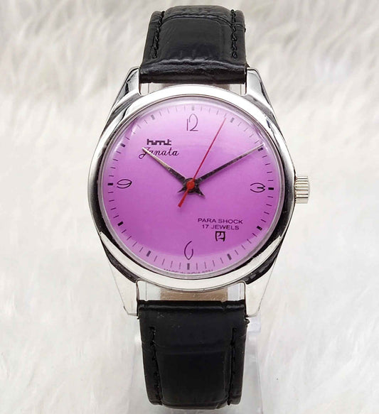 HMT Janata 17 Jewels Men's Watch Purple Dial Handwinding Discover-Diamonds Physical