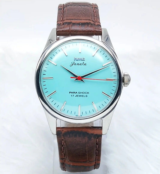 HMT Janata 17 Jewels Turquoise Dial Mechanical Handwinding Discover-Diamonds Physical