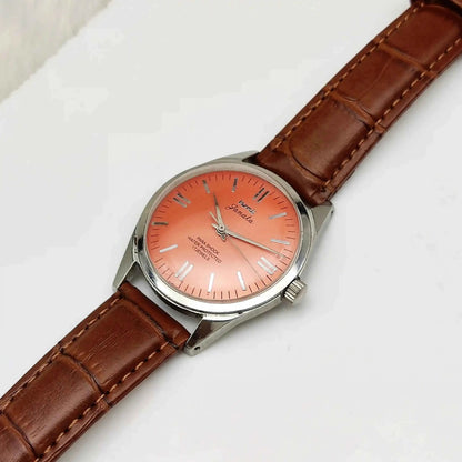 HMT Janata 17 Jewels para Shock Reddish Dail Handwinding Movement 0231
