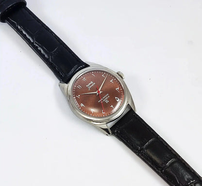 HMT Janata Arabic Font Para Shock 17 Jewels Brown Dial Handwinding Discover-Diamonds Physical