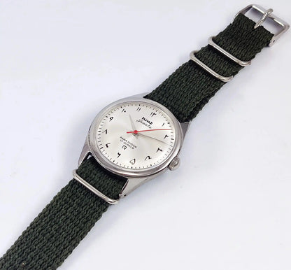 HMT Janata Arabic Font Para Shock 17 Jewels Gray Silver Dial Discover-Diamonds Physical