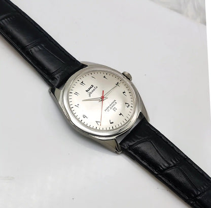 HMT Janata Arabic/Urdu Font Mechanical Handwinding 17 Jewels Para Shock Discover-Diamonds Physical